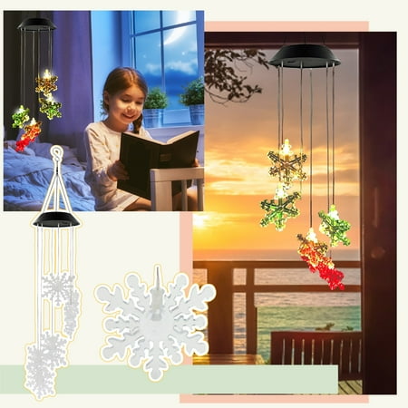 

Dyfzdhu Decoration Colorful Light Garden Light Chimes Decoration Window Solar Power Wind Bathroom LED LED light