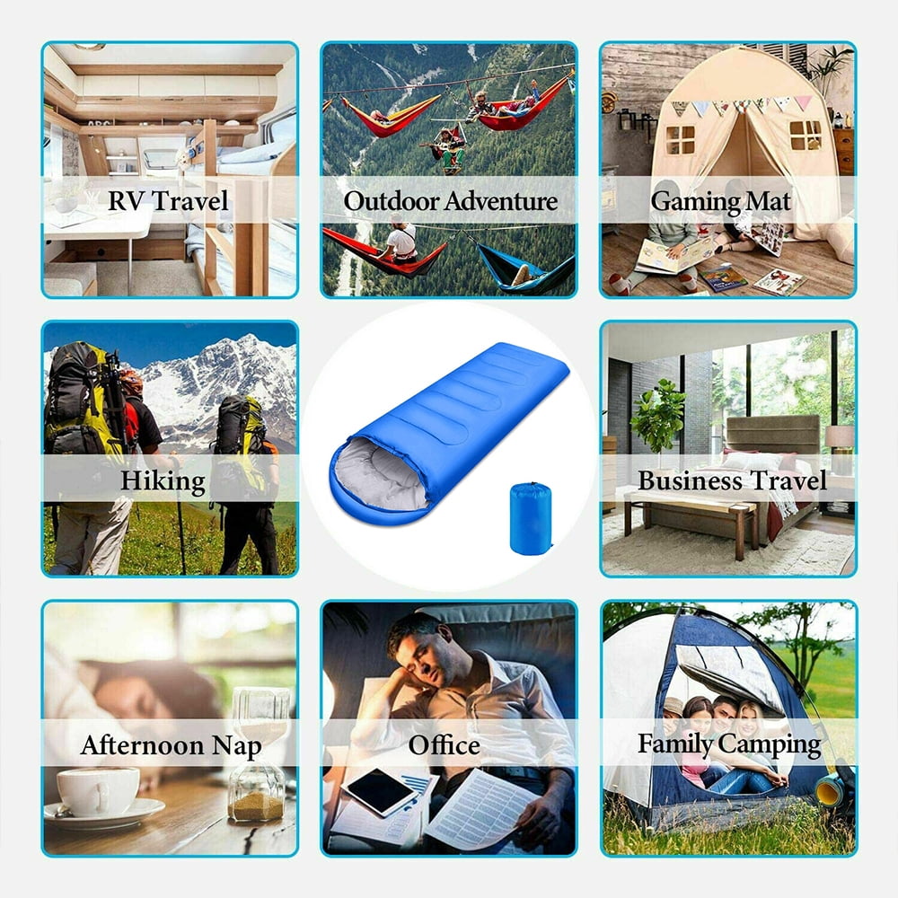 Camping Sleeping Bag Lightweight &Waterproof,Camping Sleeping Bag Indoor & Outdoor for Adults & Kids