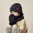 thumbnail image 2 of 3Pcs Winter Knitted Beanie Hat and Neck Scarf Set with Gloves for Boys Girls Age 1-11 Years, 2 of 4