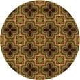 thumbnail image 1 of Ahgly Company Tapis Rond Lavable en Machine Intérieur Transitionnel Rouge Nuit, 3 Pieds Rond, 1 of 7