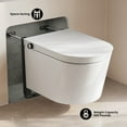 thumbnail image 3 of Hugo H Wall-Hung Toilet in Glossy White with Manual Bidet and Supporting Frame, 3 of 13