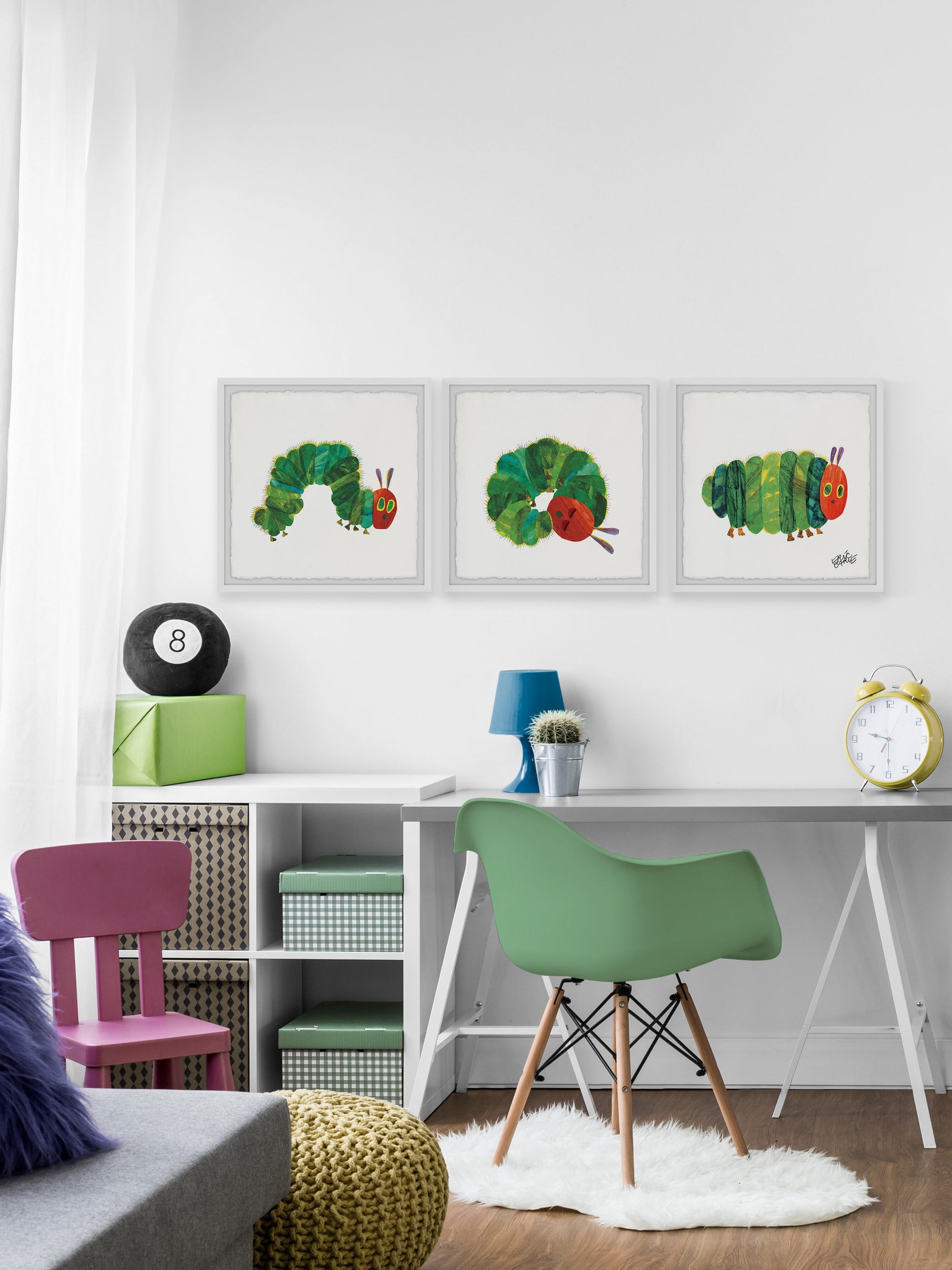 Marmont Hill Harmless Caterpillar Triptych by Eric Carle, 18" x 54"
