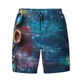 thumbnail image 4 of Lsque Mens Swim Trunks Abstract Colorful Art Supplies Pattern - Bathing Suit Compression Liner - Beach Swim Shorts Swimwear - (S-3XL) - Stretch Quick Dry -3X-Large, 4 of 9