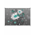 thumbnail image 6 of Sun Shade Sail 8'x10' Teal Turquoise Daisy Rectangle Sun Shade Sails Canopy Waterproof Grey Bubble Butterfly Floral Outdoor Sunshades Sand UV Block Cover Shades Cloth for Patio Backyard Garden Deck, 6 of 9