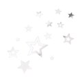 thumbnail image 1 of 3D estrellas espejo pegatinas de pared DIY acrílico espejado calcomanías extraíble decoración del hogar papel tapiz 18 Piezas Kearding JJ11049-00, 1 of 5