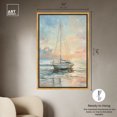 thumbnail image 4 of Boat On The Shore Sailing Wall Art Canvas Wall Art by Art Remedy, Gold Floater Frame, 37.5" x 55.5", 4 of 6