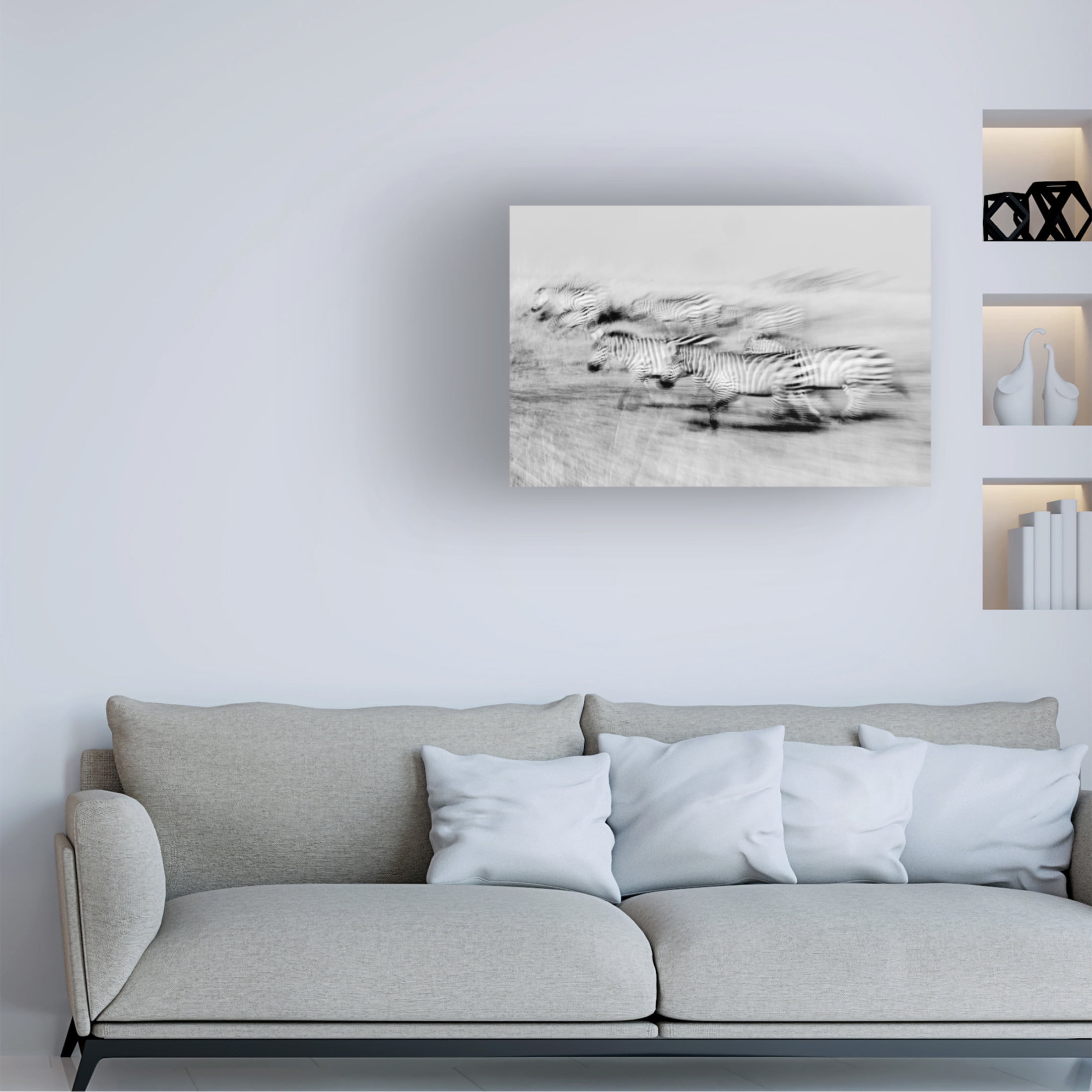 Trademark Fine Art Lokesh Kumar Rastogi Moving stripes Canvas Wall Art