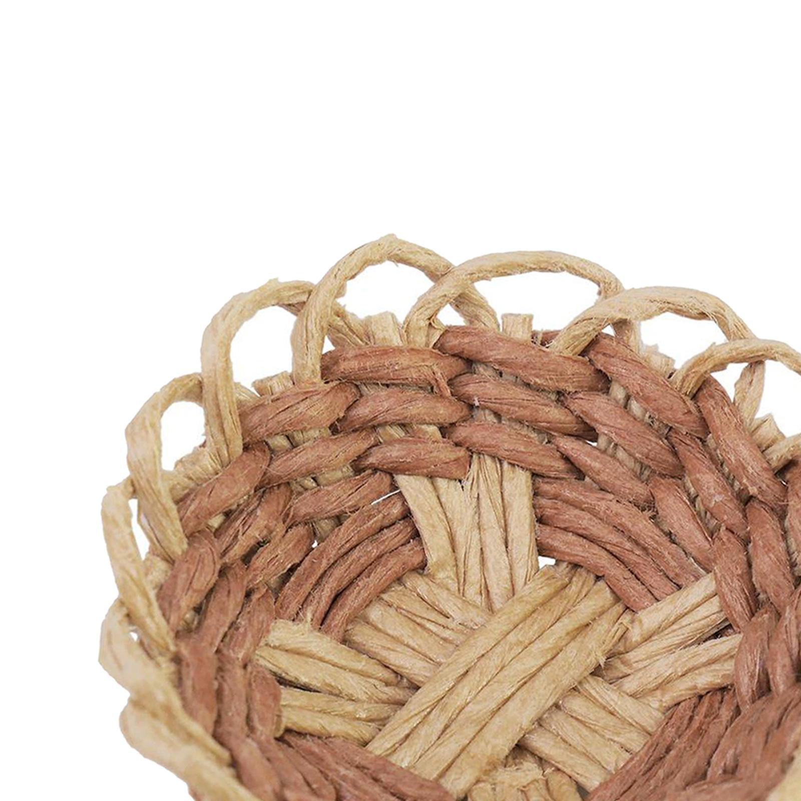 1/12 Dollhouse Miniature Mini Bamboo Basket Storage Basket Model AccessoriS5 