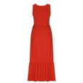 thumbnail image 5 of SELONE Summer Maxi Dresses for Women V Neck Sleeveless Dress Wide Strap Vacation Dresses with Pockets Holiday Sundress, 5 of 6