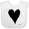 thumbnail image 3 of Inktastic Stitched Black Heart Boys or Girls Baby Bib, 3 of 4