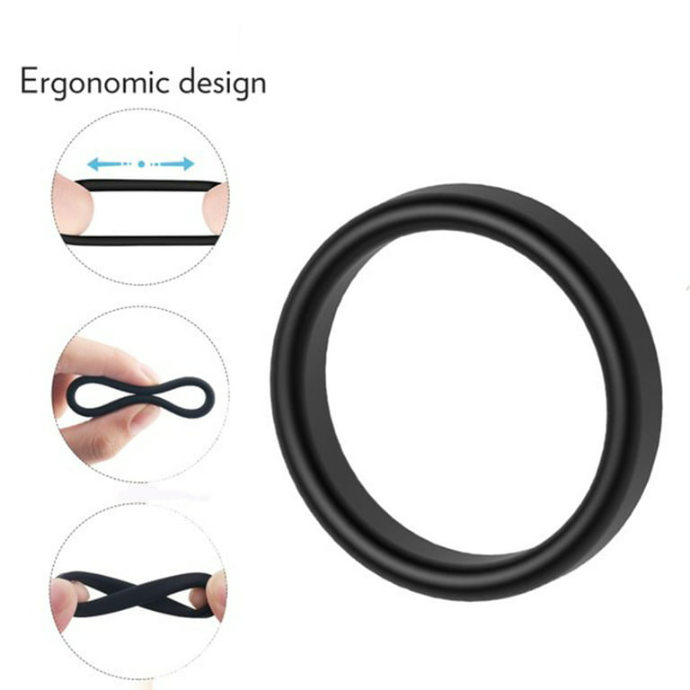 Hingming C-Penis Rings - Stretched Resistance Adjustable Adult Sex Toys for  Men Couples - Black