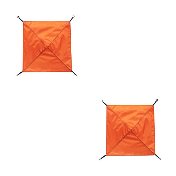 Eigraketly Lona para tienda de campaña con gancho, refugio solar impermeable, toldo desmontable para tienda de campaña, accesorio de toldo para escalada Naranja 2piezas Eigraketly CBP308007