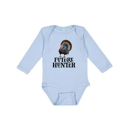 

Inktastic Turkey Hunting Future Hunter Gift Baby Boy Long Sleeve Bodysuit