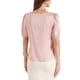 thumbnail image 3 of INSPIRAR CHIC Blusa de satén de media manga con escote corazón para mujeres, oficina, XS, rosa, 3 of 6