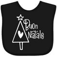 thumbnail image 3 of Inktastic Buon Natale Christmas Tree with Heart and Star Boys or Girls Baby Bib, 3 of 4