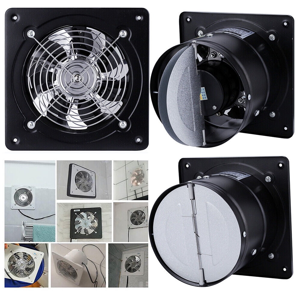 US 4-8'' Exhaust Fan Ventilation Extractor Fan Wall-Mounted Blower Anti-backflow