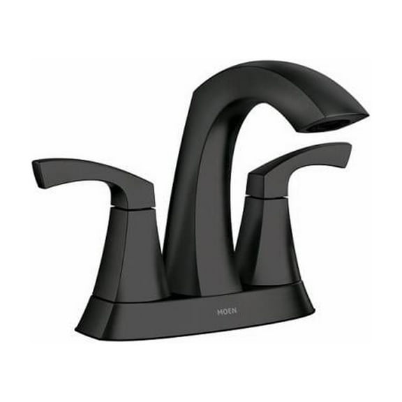 Moen 84506BL Lindor Two-Handle High Arc Bathroom Faucet Matte Black