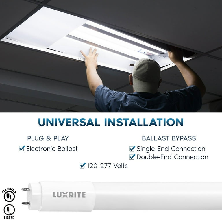 Luxrite 4FT T8 LED Tube Light Type A B 13W 32W 3 Colors Option