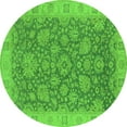 thumbnail image 1 of Ahgly Company Indoor Round Oriental Green Industrial Area Rugs, 6' Round, 1 of 4