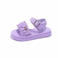 thumbnail image 5 of Zanarzt Kids Sandals Toddler Buckle Sandals Open Toe Summer Water Sandal with Adjustable Strap for Girls Purple,US 12, 5 of 7