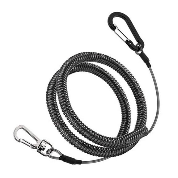 Spiral Fishing Lanyard Retractable Safety Coiled Cord Lanyard with Lobster Clasp