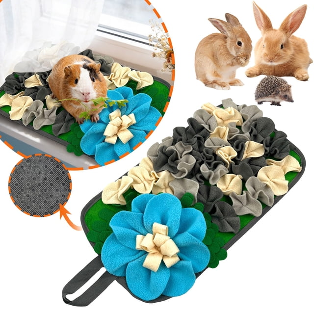 Interactive Feeding Snuffle Mat for Small Animals Shaped foraging Mat for Rabbits Pigs Hedgehogs & Small Dogs Stimulates Natural foraging Instincts Decoration