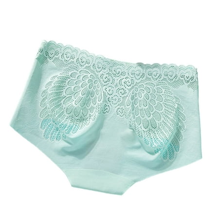 

TAIAOJING Thongs For Women Ladies Waist High Waist Lace Mesh Waist Slim Thin Underwear Panties Brief