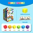 thumbnail image 2 of Pairez Toys Magnetic Building Blocks, 1.65 inch Large Magnetic Stacking Cubes for Toddlers, Sensory & Montessori Toys for Boys & Girls 1 2 3 Years Old 24 Pcs, 2 of 6
