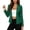 Green-11, variant on Women's Notched Collar Blazer Open Front Long Sleeve Back Split Slim Fit Casual Suit Jacket