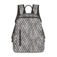 thumbnail image 3 of Balery Black White Stripes Lightweight Backpack for Men and Women - Durable and Water-Resistant, Ideal for School, Work, Travel, and Everyday Use, 3 of 9