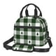 thumbnail image 1 of Fotbe Green White Lumberjack Plaid Bolsa de Almuerzo con Estampado, Lonchera Aislada, Contenedores de Comida Reutilizables Tipo Cooler a Prueba de Fugas, 1 of 7