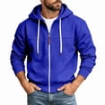 thumbnail image 2 of Smsaxvxz Oversized Hoodies for Men Fashion Solid Full Zip Lightweight Fall Sweatshirts (Available in Big & Tall), 2 of 7
