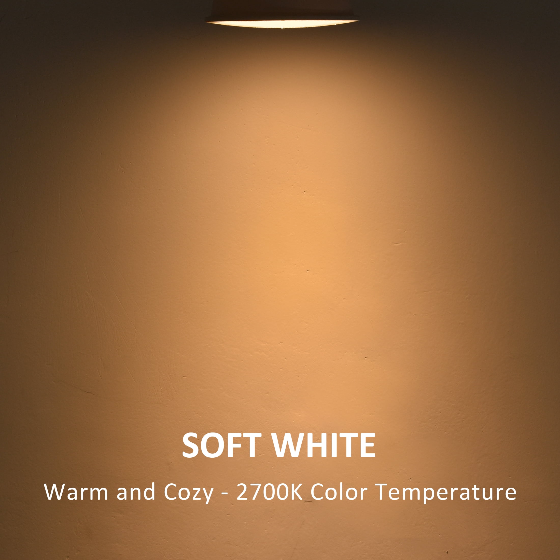 Great Value PAR38 LED Flood Light Bulbs, 150W Equivalent, Soft White 2700K, Dimmable, Wet Rated, E26 Medium Base, 2-Pack