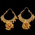 thumbnail image 4 of Retro Exaggerated Bell Tassel Hollow Earrings Glamorous Woman Jewelry Birthday, Bronze, 4 of 6