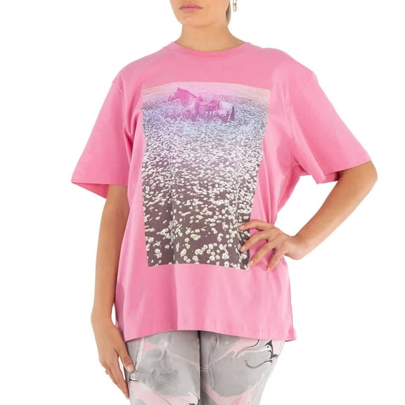 Stella Mccartney Lucky Spot Daisy Field Cotton T-Shirt, Size Small