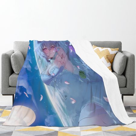 Beautiful Elf Girls, Lewd Waifu Anime Flannel Fleece Blanket Naked Waifu Plush Throw Fuzzy Super Soft Microfiber Flannel Blankets for Couch, Bed, Sofa Warm and Cozy for All Seasons 50*40