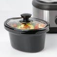 thumbnail image 3 of Toastmaster Triple 1.5 Qt Slow Cooker, Stainless Steel Buffet Server with Black Accents, Model TM-318BS, 3 of 4