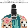 thumbnail image 4 of Square 2Pack PU Leather Alpaca Cruise Luggage Tag with Privacy Cover and Name ID Tag for Travel Handbags Backpacks Luggage Tags, 4 of 6
