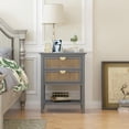 thumbnail image 1 of UBesGoo Night Stands for Bedroom with 2 Drawer, Bedside End Tables with Storage Shelf,Gray, 1 of 15