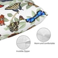 thumbnail image 3 of Goofa Multicolored Butterflies Print Plush Throw Pillow Case, Soft Velvet with Hidden Zipper, Decorative Cushion Cover for Sofa, Bed, Car, and Home Décor-20"x30", 3 of 6