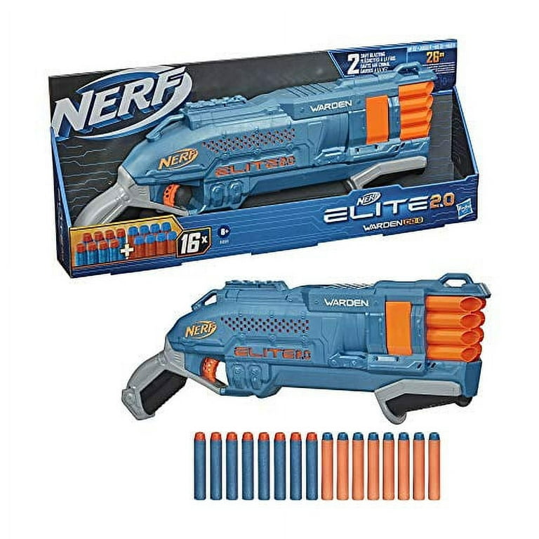 NERF Blaster Nerf Elite 2.0 Warden DB.8 + 16 fléchettes Nerf