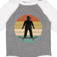 thumbnail image 4 of Inktastic Skateboarding Retro Sunset Skateboarder Boys Long Sleeve Baby Bodysuit, 4 of 5