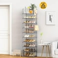 thumbnail image 2 of NingFu 10-Tier Shoe Rack, Gray, Holds up to 20-24 Pairs of Shoes, 2 of 15