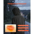 thumbnail image 4 of VEVOR Heated Jacket for Women with 7.4V Battery, Soft Shell Electric Heating Coat, Windproof Waterproof Lightweight Outerwear with 5 Heating Zones & 3 Heat Settings, Machine Washable, 4 of 9
