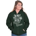 thumbnail image 3 of Puerto Rican Funny Yelling Boricua Zip Hoodie Sweatshirt Women Brisco Brands S, 3 of 5