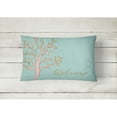 thumbnail image 2 of Carolines Treasures BB8556PW1216 Coral Welcome Canvas Fabric Decorative Pillow  12H x16W multicolor, 2 of 3