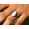 thumbnail image 5 of Heaven Crafts 925 Sterling Silver Rainbow Moonstone Ring Blue Fire Gemstone Ring Women Jewelry, 5 of 6