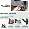 thumbnail image 6 of WASUHE Folding Table 4 FT Lightweight Table, Fold-in-Half Plastic Rectangular Table Metal Legs, Easy to Store, Perfect for Party, Dining, Wedding, Events, White, 6 of 11