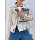 thumbnail image 5 of -Chaqueta corta con estampado Floral para mujer, abrigo de piel sintética con cremallera, color negro, estilo Retro, para primavera y otoño, 5 of 5
