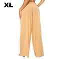 thumbnail image 4 of Eigraketly Pantalones de playa para mujer, ropa de playa, cintura alta, cómodos, sueltos, transparentes, pantalones, regalos para piscina Traje de baño Albaricoque SG, 4 of 6